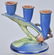 4-ROSEVILLE BLUE PINE CONE POTTERY GROUP - 8