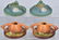 4 PAIRS-ROSEVILLE POTTERY CANDLESTICKS - 2