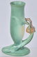 2-ROSEVILLE GREEN PINE CONE POTTERY VASES - 2