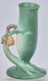 2-ROSEVILLE GREEN PINE CONE POTTERY VASES - 3