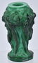 ART NOUVEAU GREEN MALACHITE VASE w/ NUDES - 2