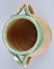 NORTH STATE GREEN / TAN POTTERY VASE - 3