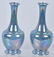 2-COWAN IRIDESCENT BLUE VASES