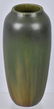 VINTAGE HEAVY GREEN POTTERY VASE, MAKER MARKED