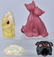 4-VINTAGE POTTERY ANIMALS & BIRDS