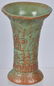 3-VINTAGE GREEN POTTERY VASES - 2