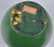 3-VINTAGE GREEN POTTERY VASES - 8