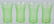 GREEN HOBNAIL WATER PITCHER and 4 GLASSES - 4