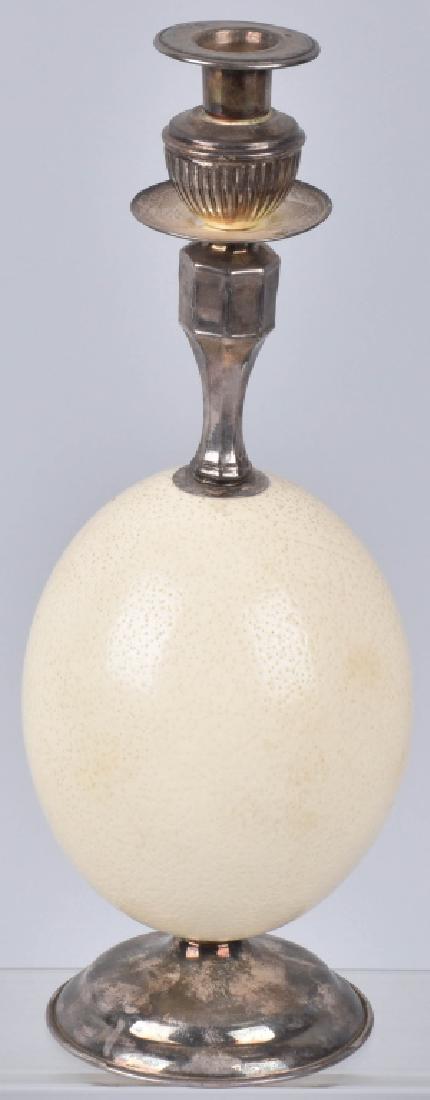 VINTAGE STERLING SILVER & POTTERY CANDLESTICK (1 of 5)