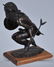 NATIVE AMERICAN WARRIOR BRONZE, signed BERNARD