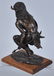 NATIVE AMERICAN WARRIOR BRONZE, signed BERNARD - 2