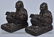 VINTAGE BRONZE MAN READING BOOKENDS