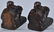 VINTAGE BRONZE MAN READING BOOKENDS - 3