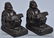 VINTAGE BRONZE MAN READING BOOKENDS - 5