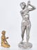 2-NUDE WOMAN CAST METAL STATUETTES