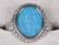 18kt WHITE GOLD ITALIAN TURQUOISE INTAGLIO RING