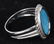 18kt WHITE GOLD ITALIAN TURQUOISE INTAGLIO RING - 3