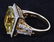 14KT GOLD CITRINE & DIAMOND STATEMENT RING - 4