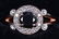 GARO 14KT ROSE GOLD BLACK & WHITE DIAMOND RING