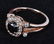 GARO 14KT ROSE GOLD BLACK & WHITE DIAMOND RING - 4