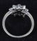 14kt WHITE GOLD STARBURST COLORED DIAMONDS RING - 2