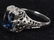 10kt WHITE GOLD EDWARDIAN FILIGREE SAPPHIRE RING - 4