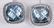 14kt GOLD FANCY CUSHION CUT AQUAMARINE EARRINGS - 2