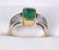 14kt GOLD EMERALD AND DIAMOND RING