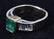 14kt GOLD EMERALD AND DIAMOND RING - 4