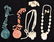 5pc lot of VINTAGE CORAL JADE and BONE? NECKLACES