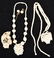 5pc lot of VINTAGE CORAL JADE and BONE? NECKLACES - 2