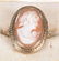 14kt GOLD VICTORIAN FILIGREE OVAL CAMEO RING