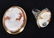 18kt GOLD & EDWARDIAN SILVER CAMEOS