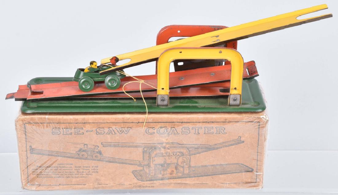 TECH SPECIALTIES Tin Windup SEE SAW TOY w/ BOX (1 of 4)