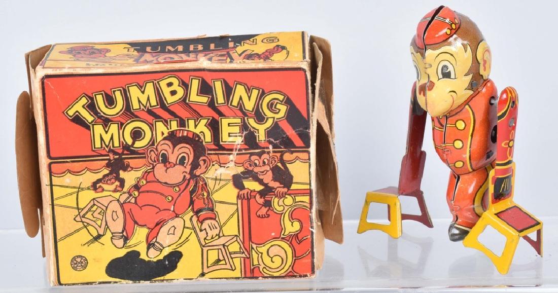 MARX Tin Windup TUMBLIN MONKEY w/ BOX (1 of 6)