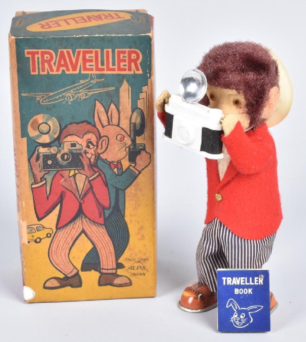 JAPAN WINDUP MONKEY TRAVELER w/ BOX (1 of 5)