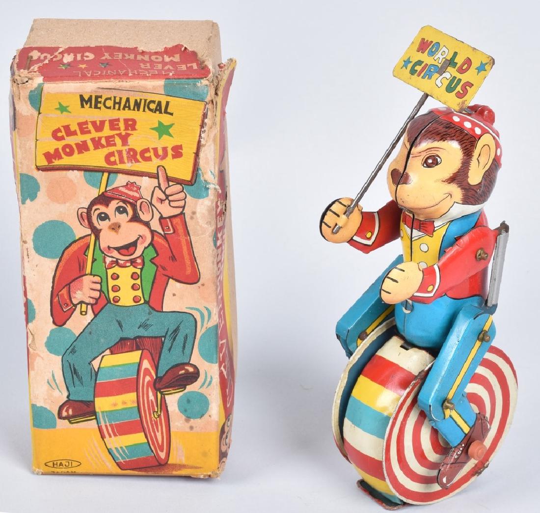 JAPAN WINDUP CLEVER MONKEY CIRCUS w/ BOX (1 of 6)