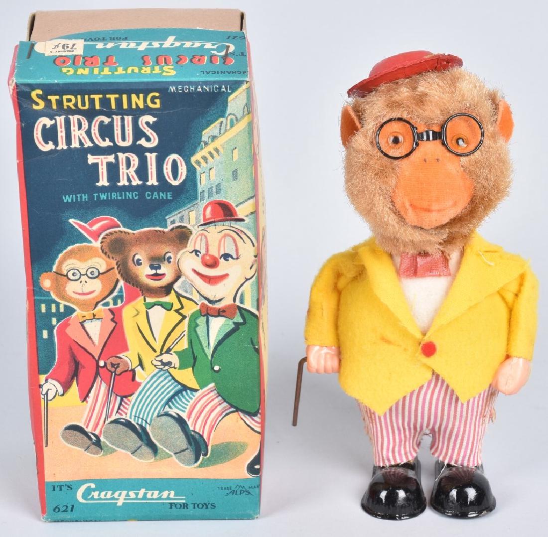 JAPAN WINDUP CIRCUS TRIO MONKEY w/ BOX (1 of 5)