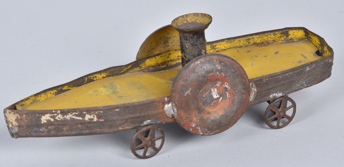 EARLY AMERICAN TIN SIDE WHEEL BOAT (1 of 5)