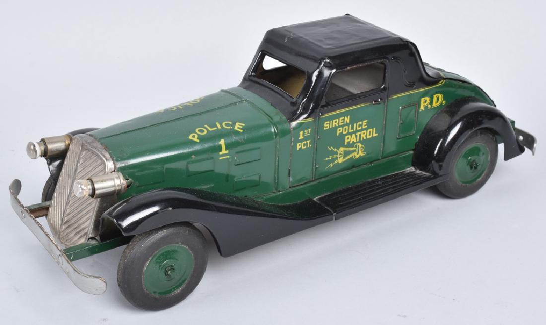 MARX TIN WINDUP SIREN POLICE PATROL (1 of 5)