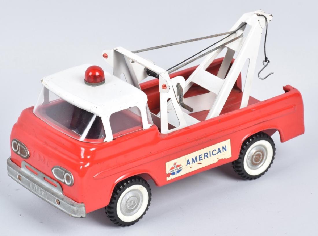 NYLINT AMERICAN GASOLINE TOW TRUCK: All original private label truck. 11" Excellent