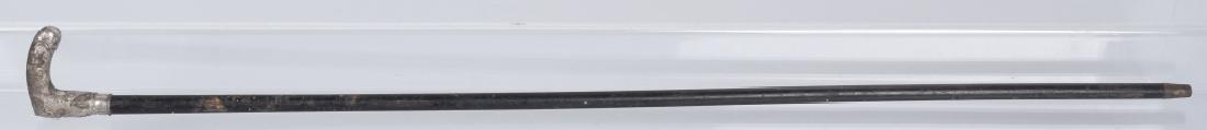 CIVIL WAR GAR WALKING STICK, CANE: 35 1/2", Civil War G.A.R. Grand Army of the Republic Walking stick - cane. Handle features the letters G.A.R. in relief, as well as the G.A.R. badge, raised crossed cannons, cavalry sabers, muskets, a