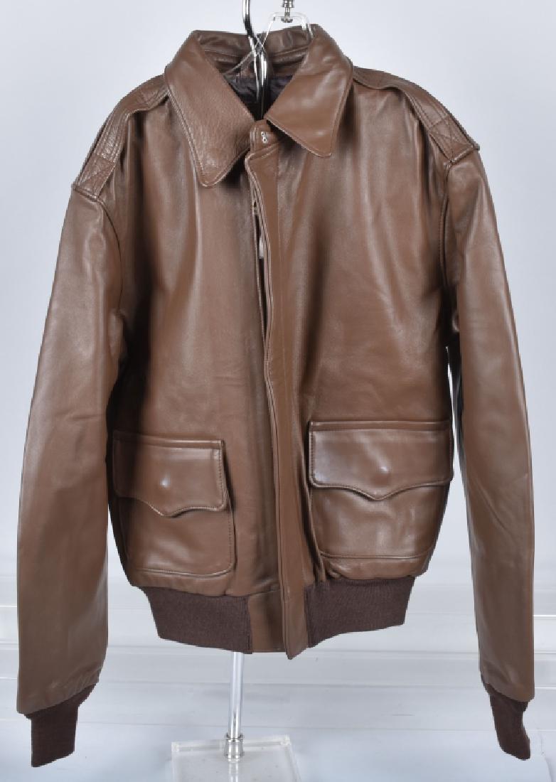 LEATHER TYPE A-2 A.C.R. CONTRACT JACKET: Siz e 40. appears unused, Excellent