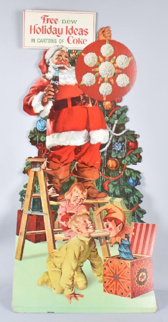 62" VINTAGE COCA COLA DIECUT SANTA CLAUS DISPLAY (1 of 4)