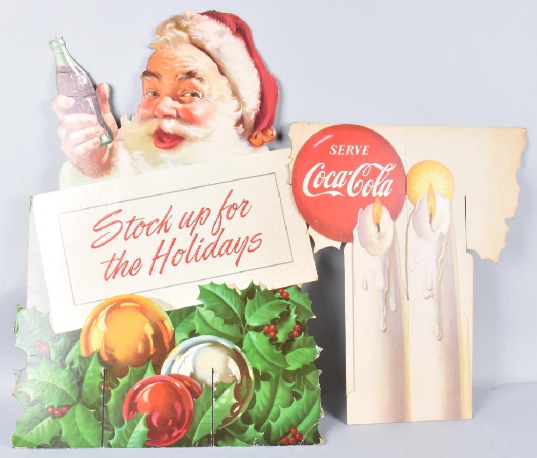 1952 COCA COLA SANTA CLAUS 3D DIECUT SIGN (1 of 5)