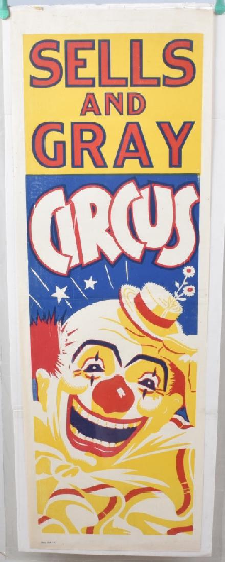 VINTAGE SELL & GRAY CIRCUS POSTER (1 of 4)