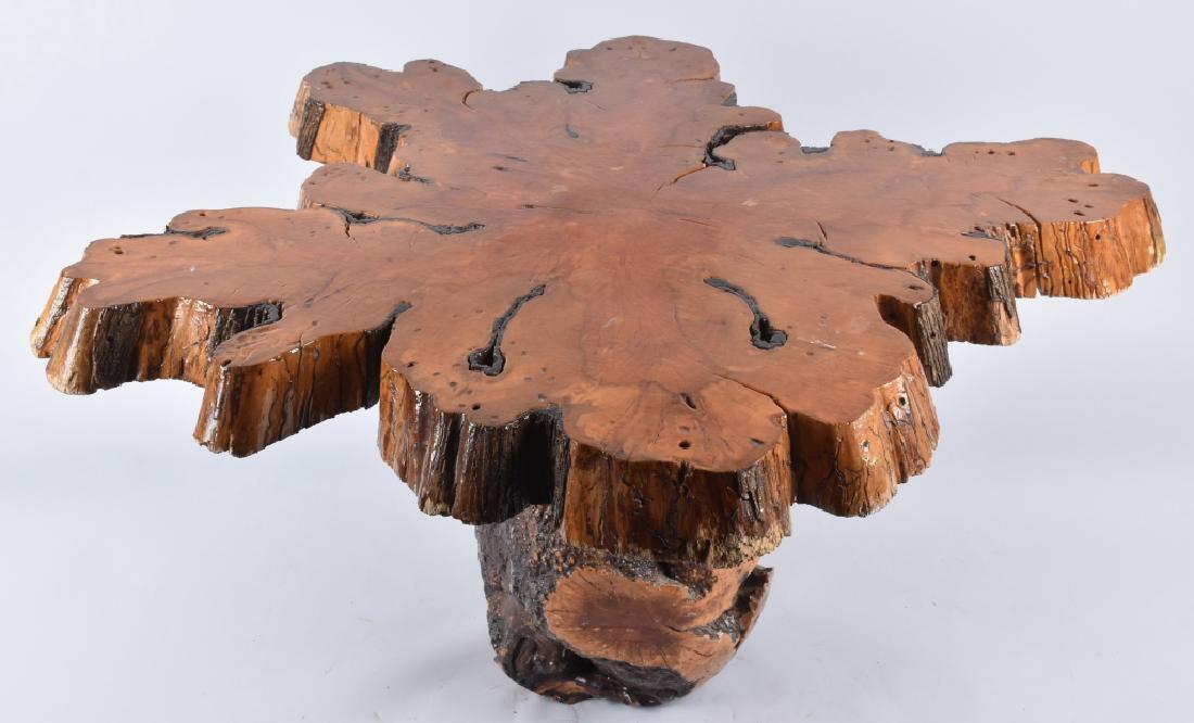 CYPRESS & BURL WOOD TABLE (1 of 6)