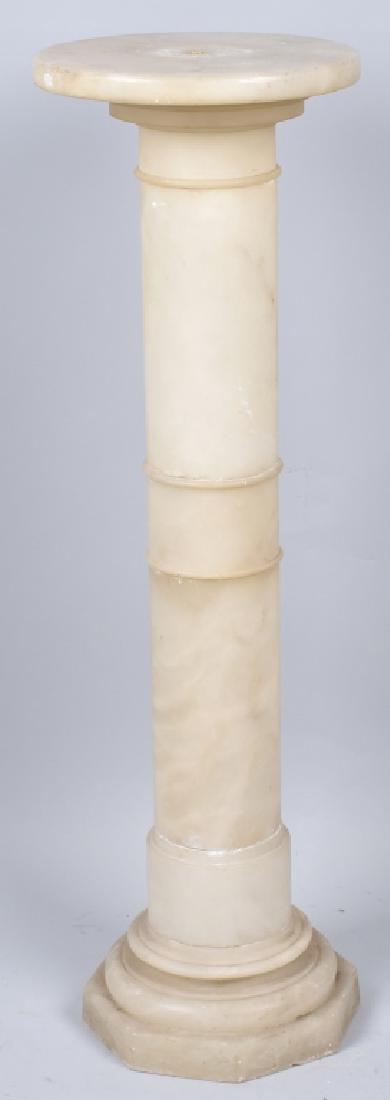 ANTIQUE MARBLE COLUMN PEDESTAL (1 of 4)