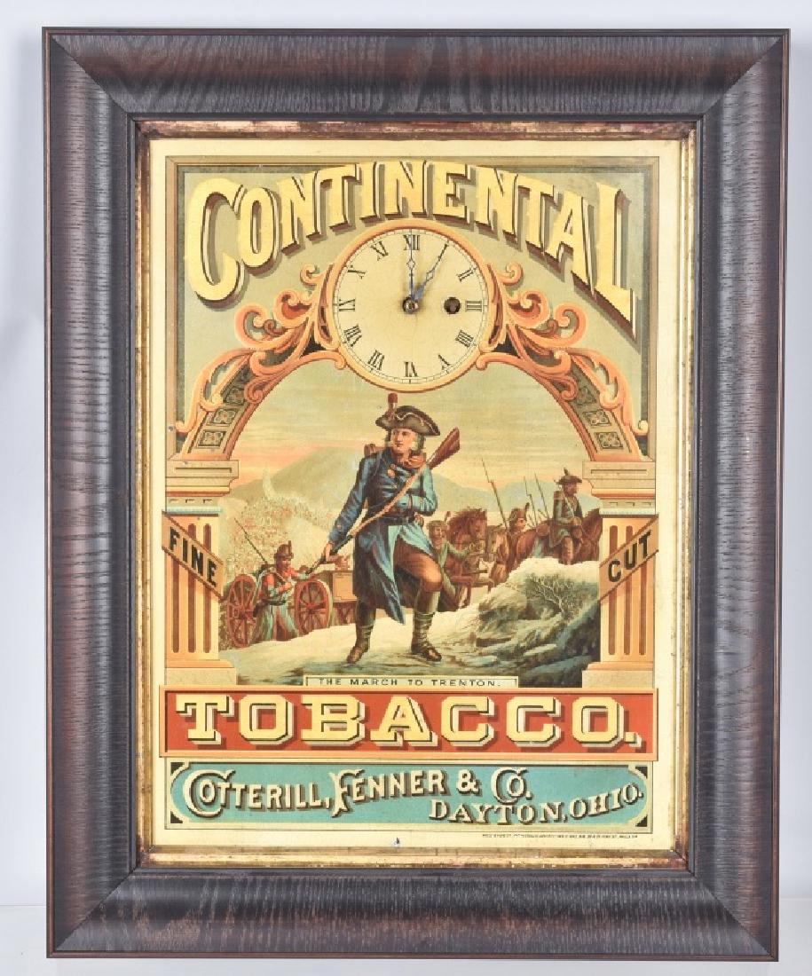 CONTINENTAL TOBACCO TIN LITHO ADVERTISING CLOCK (1 of 7)