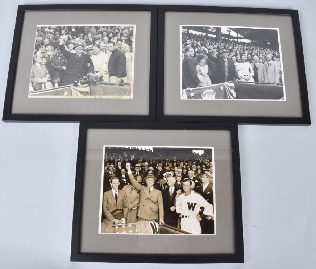 3-FRANKLIN ROOSEVELT FRAMED PHOTOS, 1933, 36, & 38 (1 of 7)
